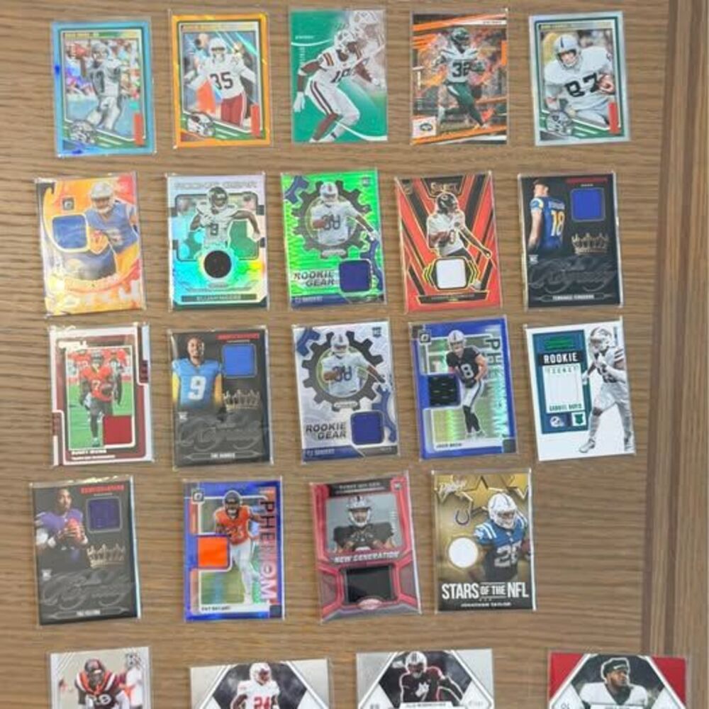 NFL Auto, Patch & Numbered Card Lot Rookie Autos, Relics, Prizms Low # Cards 25